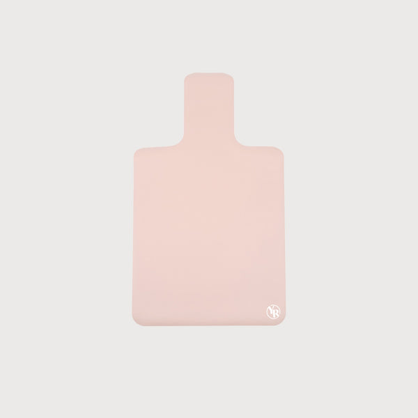 Blush Pink Microfibre Reformer Mat - Flat Lay | Your Reformer