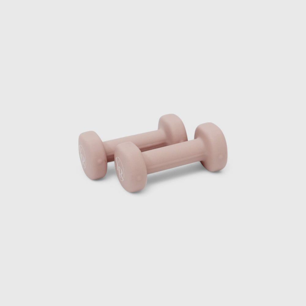 Blush Aesthetic Hand Weights Set - Angled View | Your Reformer
