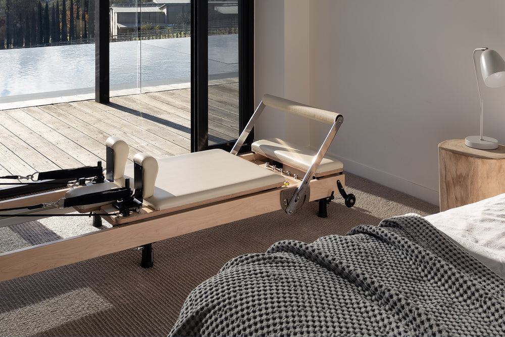 Ivory Upholstery YR Original Reformer - Bedroom Setup View | Your Reformer